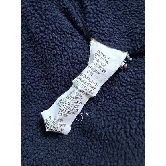 LL Bean Kids Large 14-16 Fleece Lined Blue Button Up Flannel Shirt Shacket - Picture 5 of 9